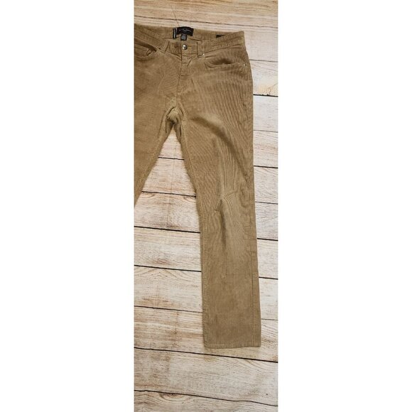 Black Brown 1826 Pants Mens 32×32 Corduroy Straight Leg Jambe Droite Brown - Picture 14 of 16